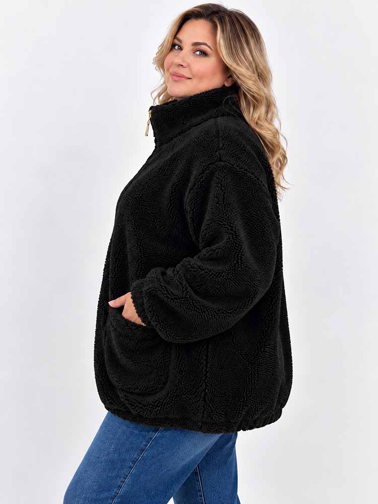 TEDDI KURTKA BLUZA BUKLA baranek misiek czarny - obrazek 3