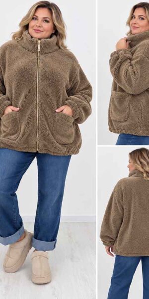 TEDDI KURTKA BLUZA BUKLA baranek misiek fango